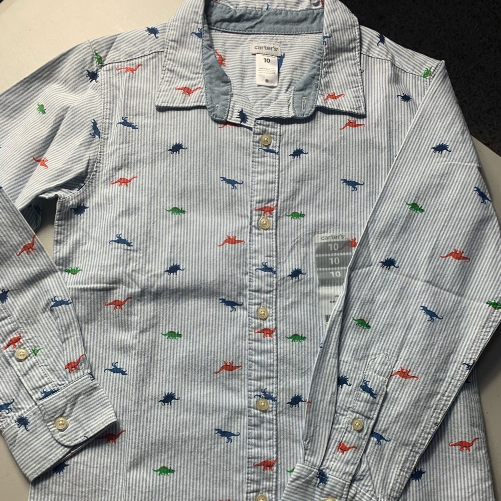 Boys Carter’s long sleeve dinosaur shirt size 10